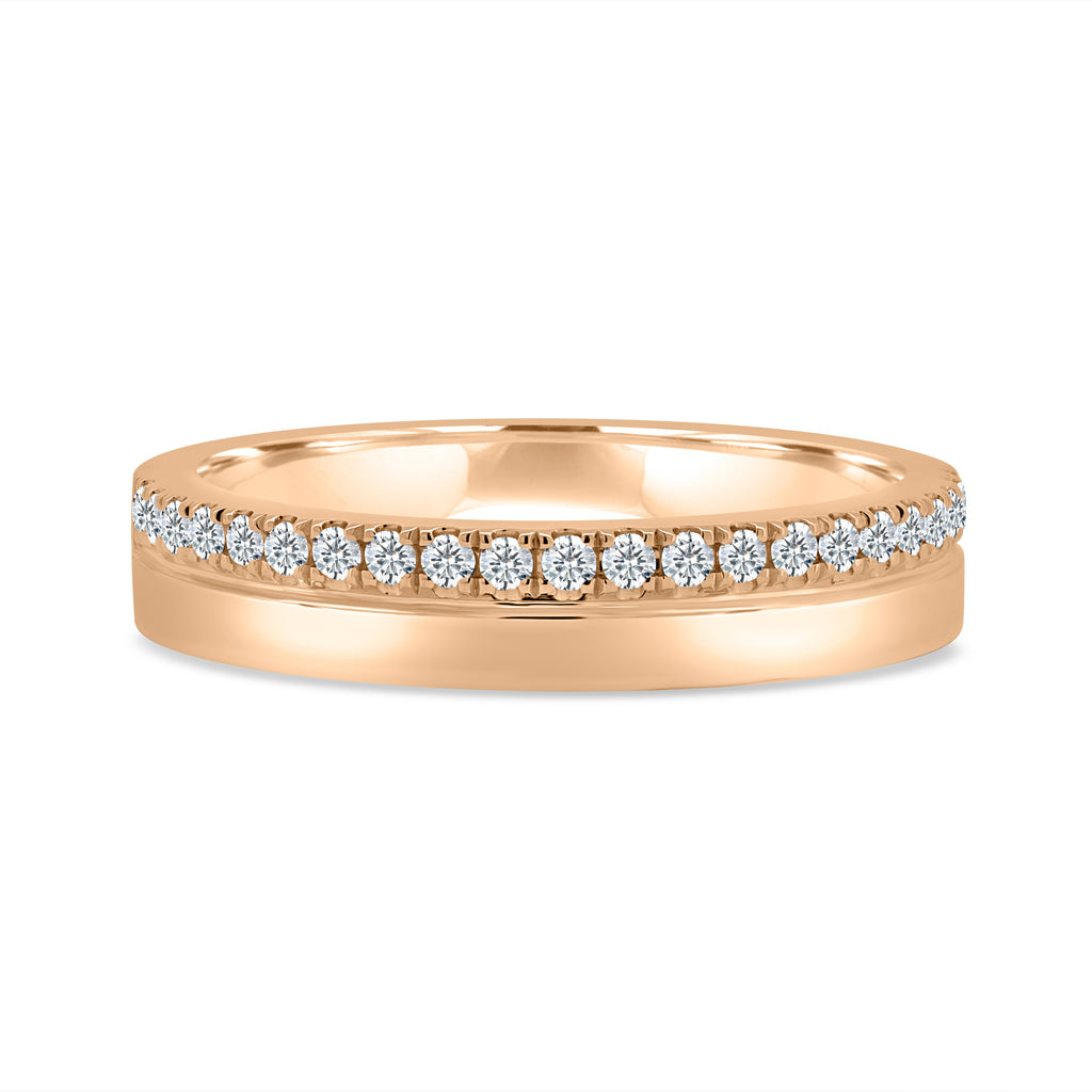 MET 0381 Women's Wedding Ring - Rose Gold - front view