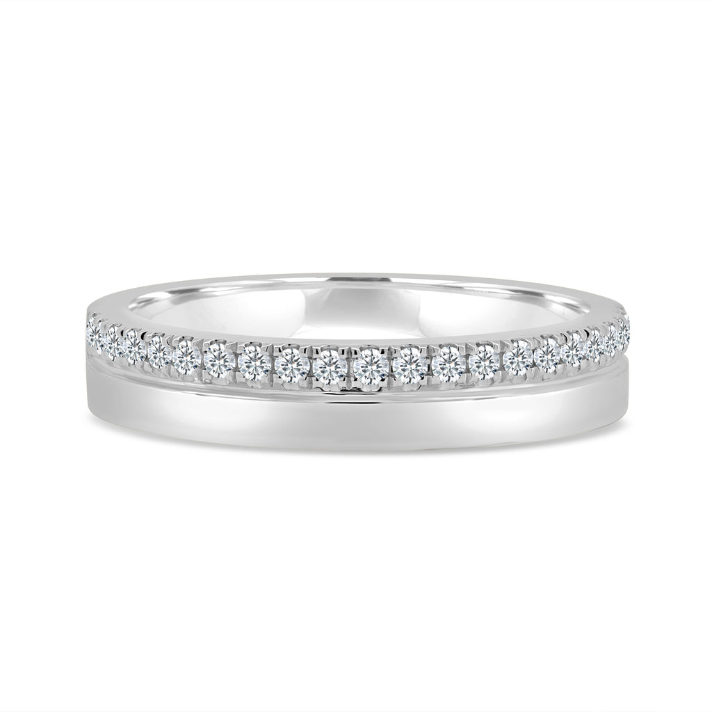 MET 0381 Women's Wedding Ring - White Gold - front view