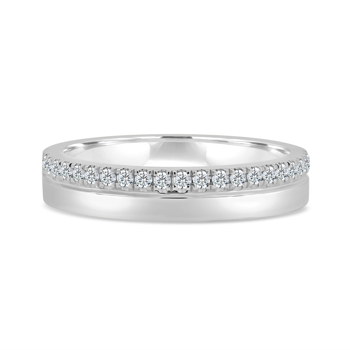 MET 0381 Women's Wedding Ring - White Gold - front view