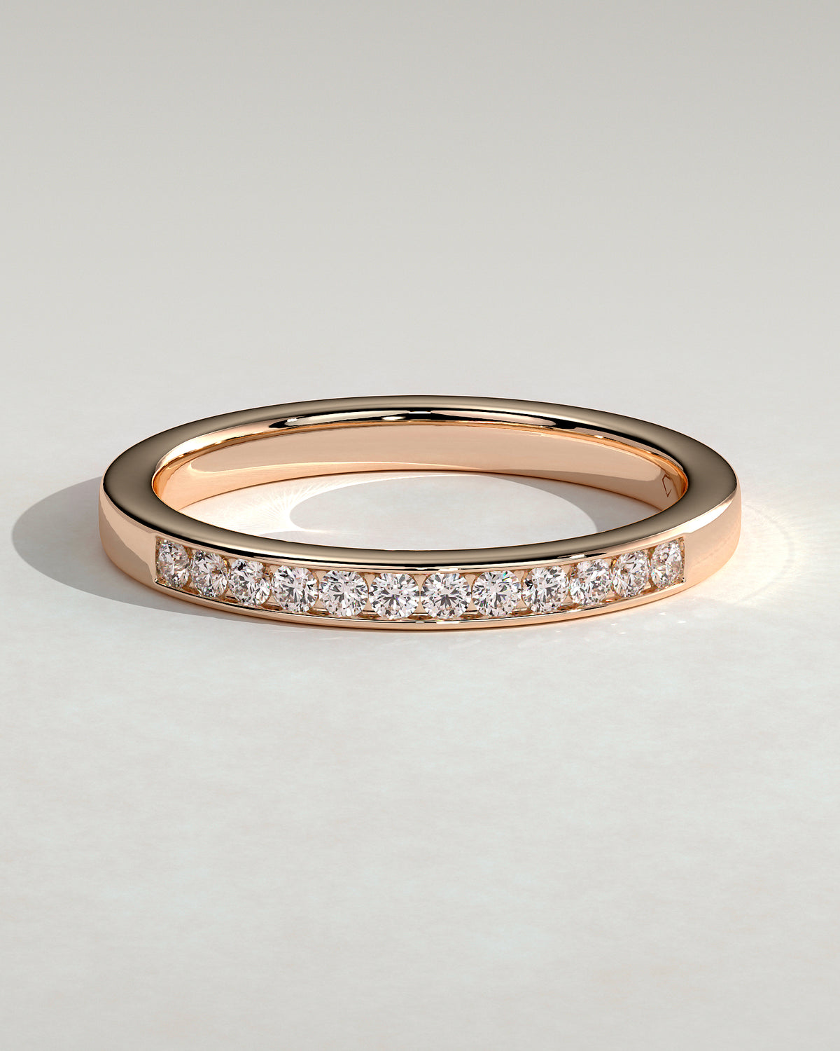 MET 0382 Women's Wedding Ring - Rose Gold - front view