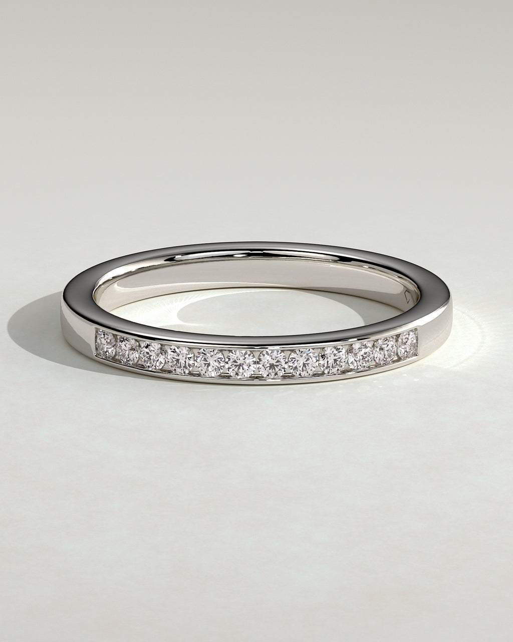 MET 0382 Women's Wedding Ring - White Gold - front view