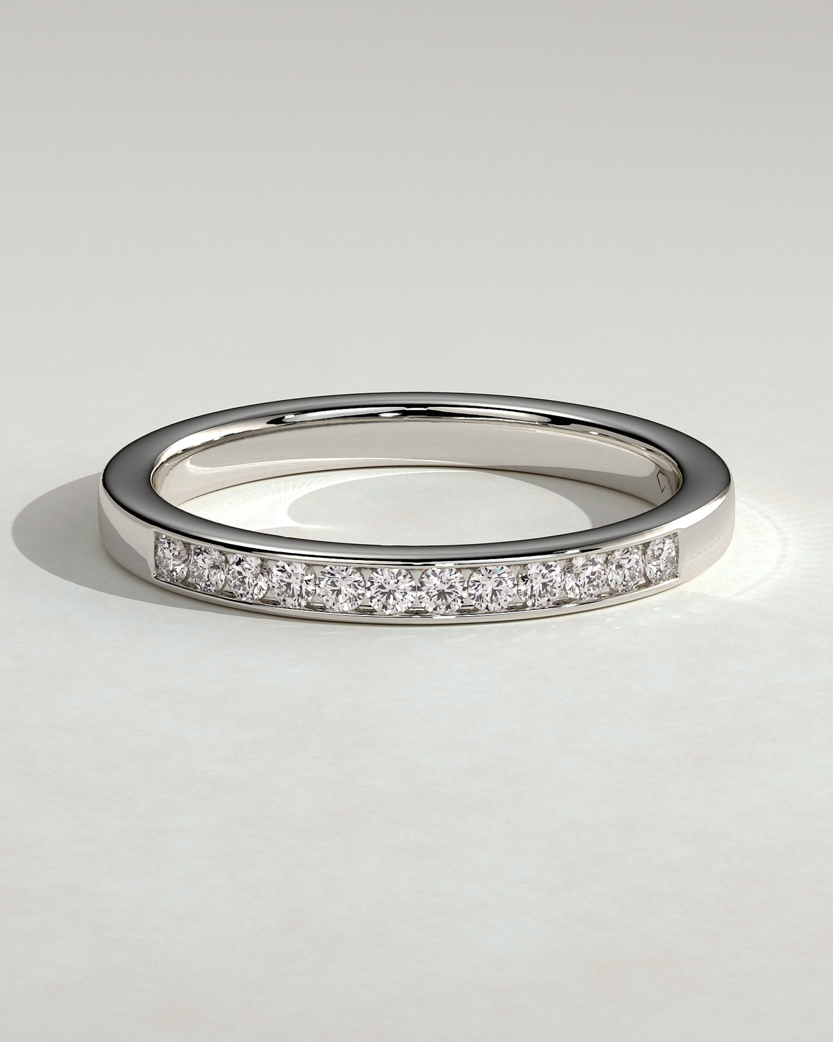 MET 0382 Women's Wedding Ring - White Gold - front view