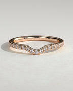 MET 0383 Women's Wedding Ring - Rose Gold - front view