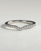 MET 0383 Women's Wedding Ring - White Gold - front view