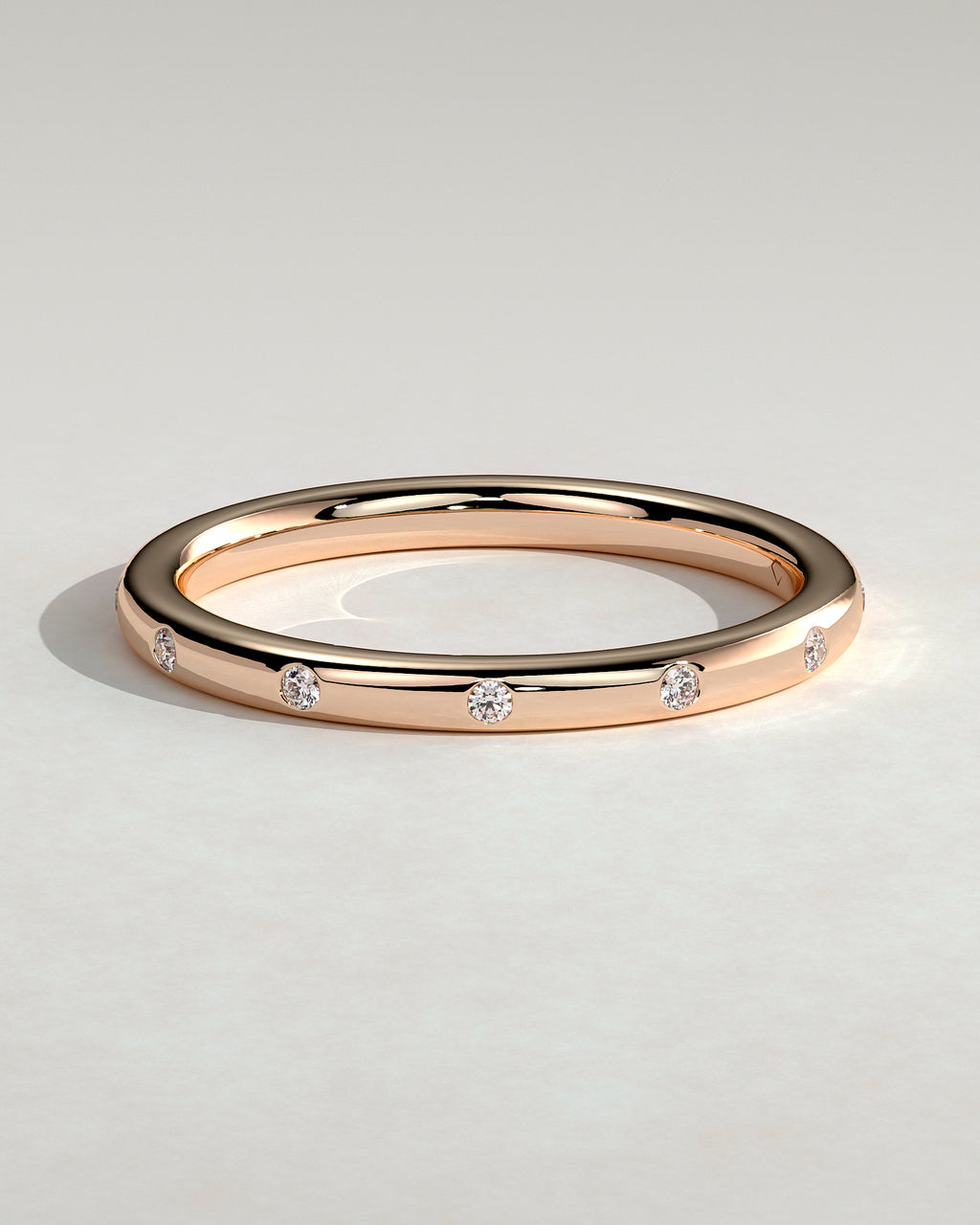 MET 0384 Women's Wedding Ring - Rose Gold - front view