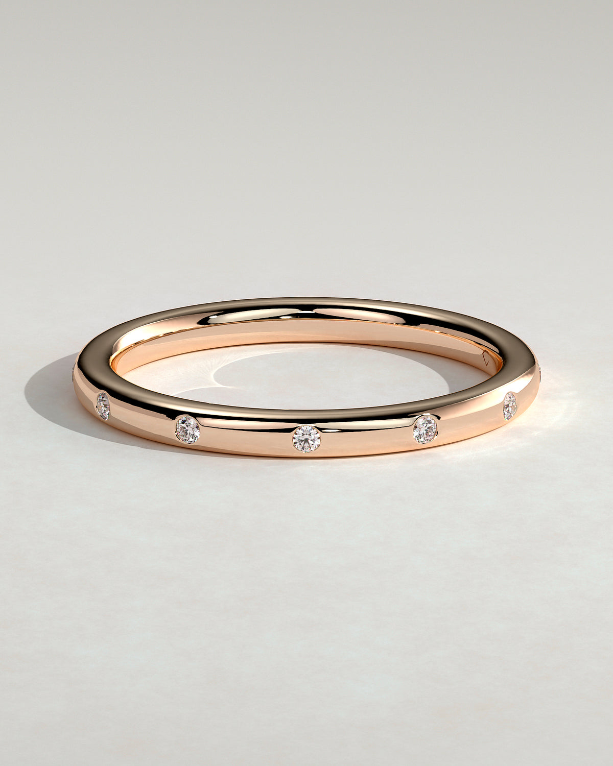 MET 0384 Women's Wedding Ring - Rose Gold - front view