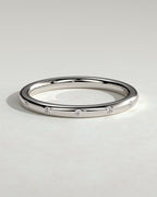 MET 0384 Women's Wedding Ring - White Gold - front view