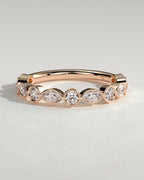 MET 0387 Women's Wedding Ring - Rose Gold - front view