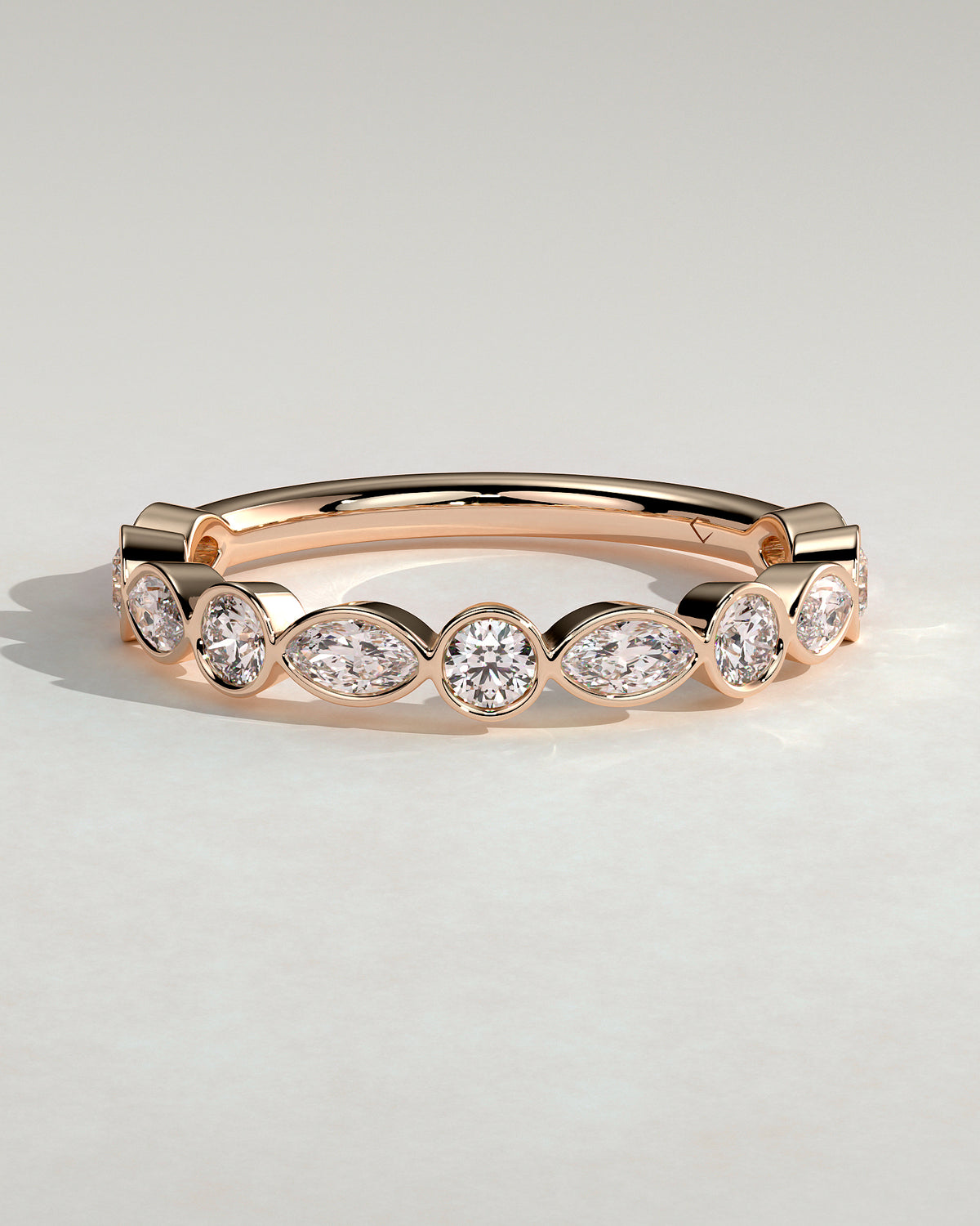 MET 0387 Women's Wedding Ring - Rose Gold - front view