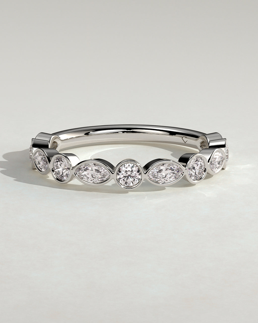 MET 0387 Women's Wedding Ring - White Gold - front view