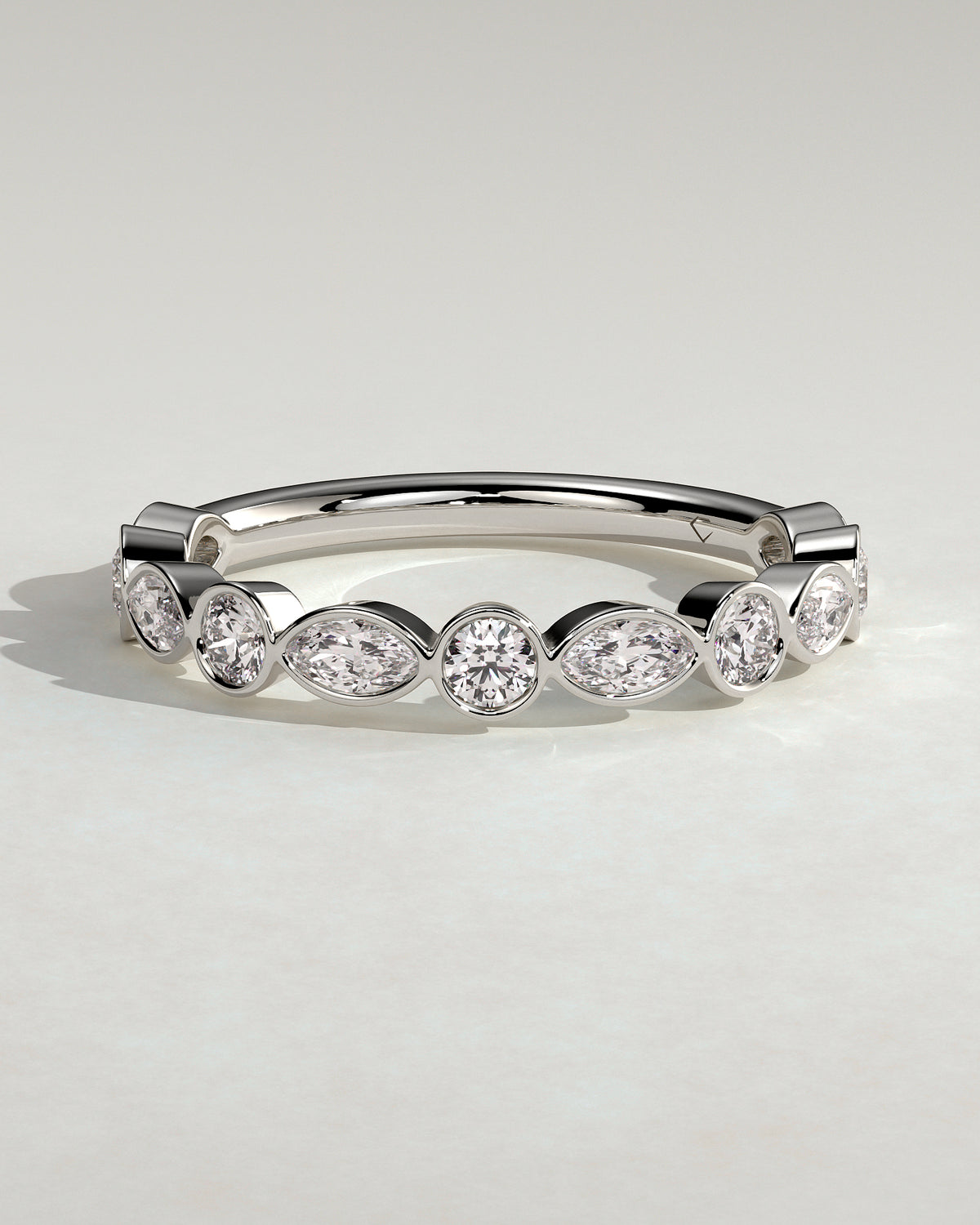 MET 0387 Women's Wedding Ring - White Gold - front view