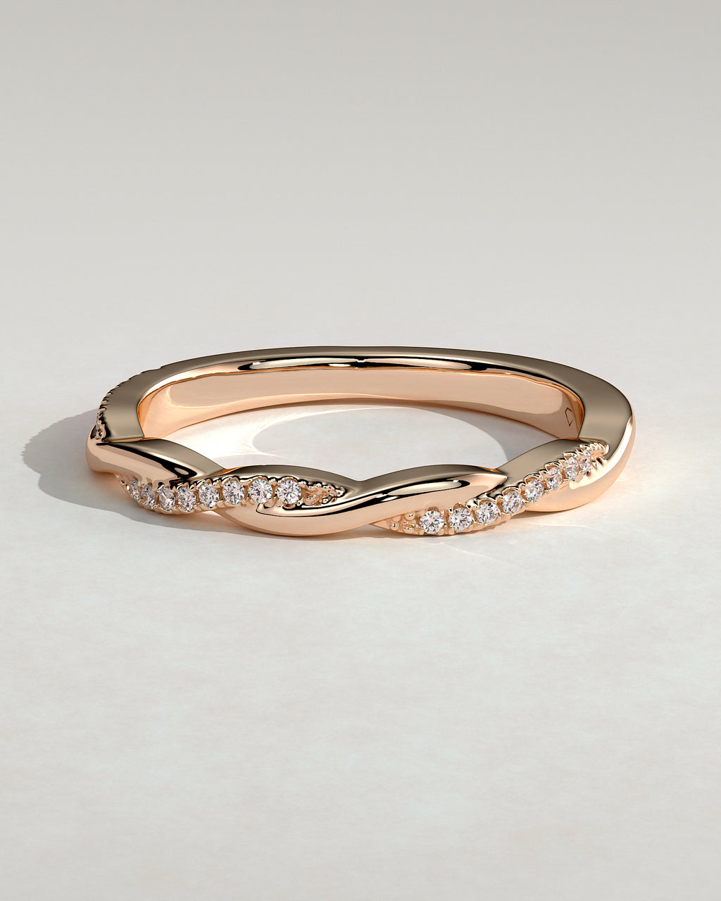 MET 0388 Women's Wedding Ring - Rose Gold - front view