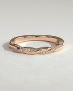 MET 0388 Damen-Ehering - Roségold - Vorderansicht