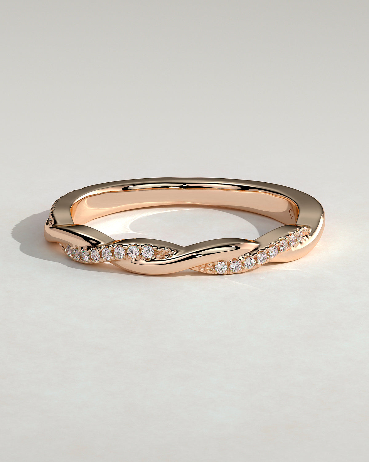 MET 0388 Women's Wedding Ring - Rose Gold - front view