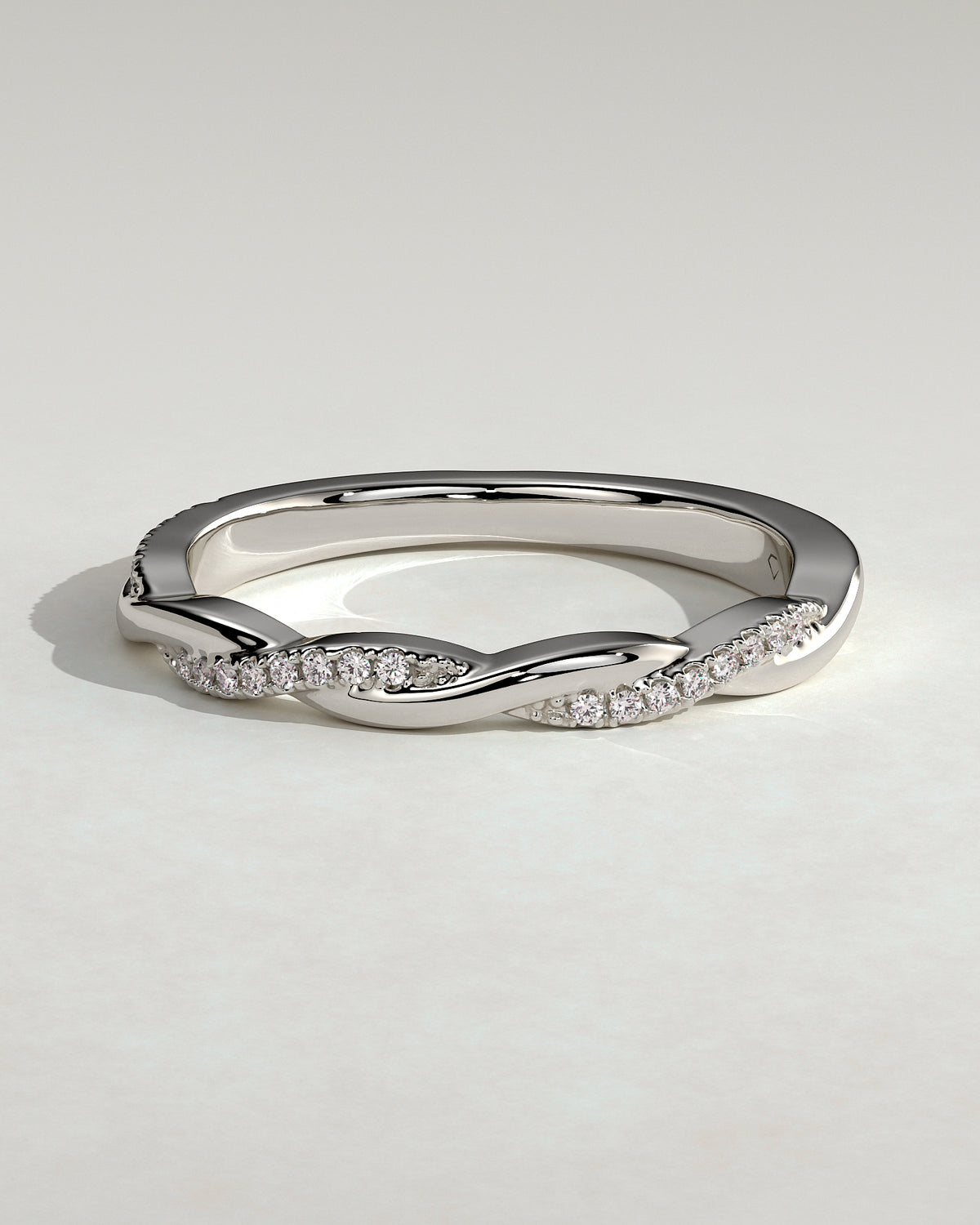 MET 0388 Women's Wedding Ring - White Gold - front view