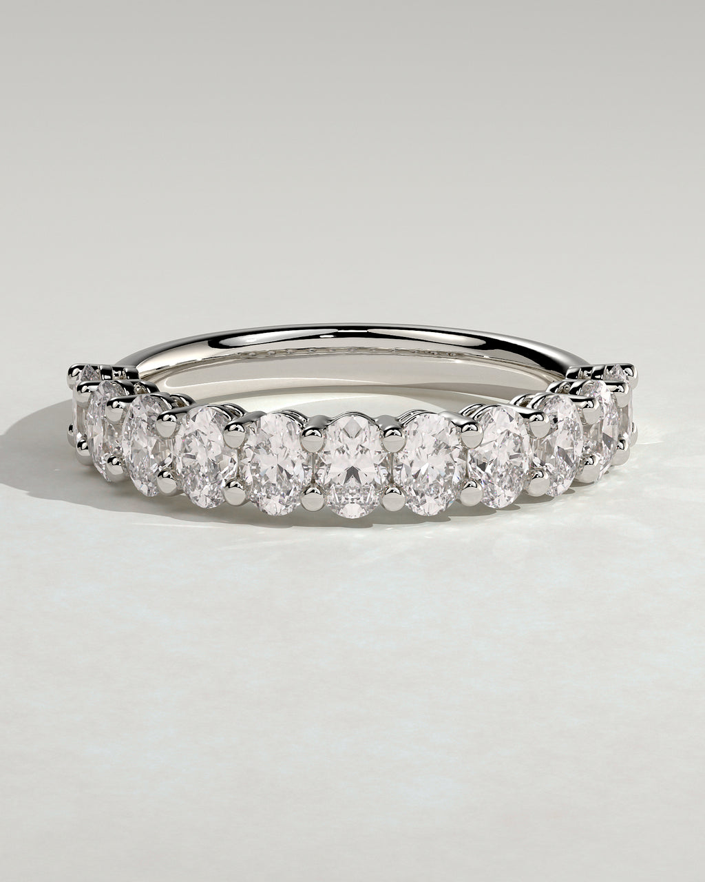 MET 0389 Women's Wedding Ring - White Gold - front view