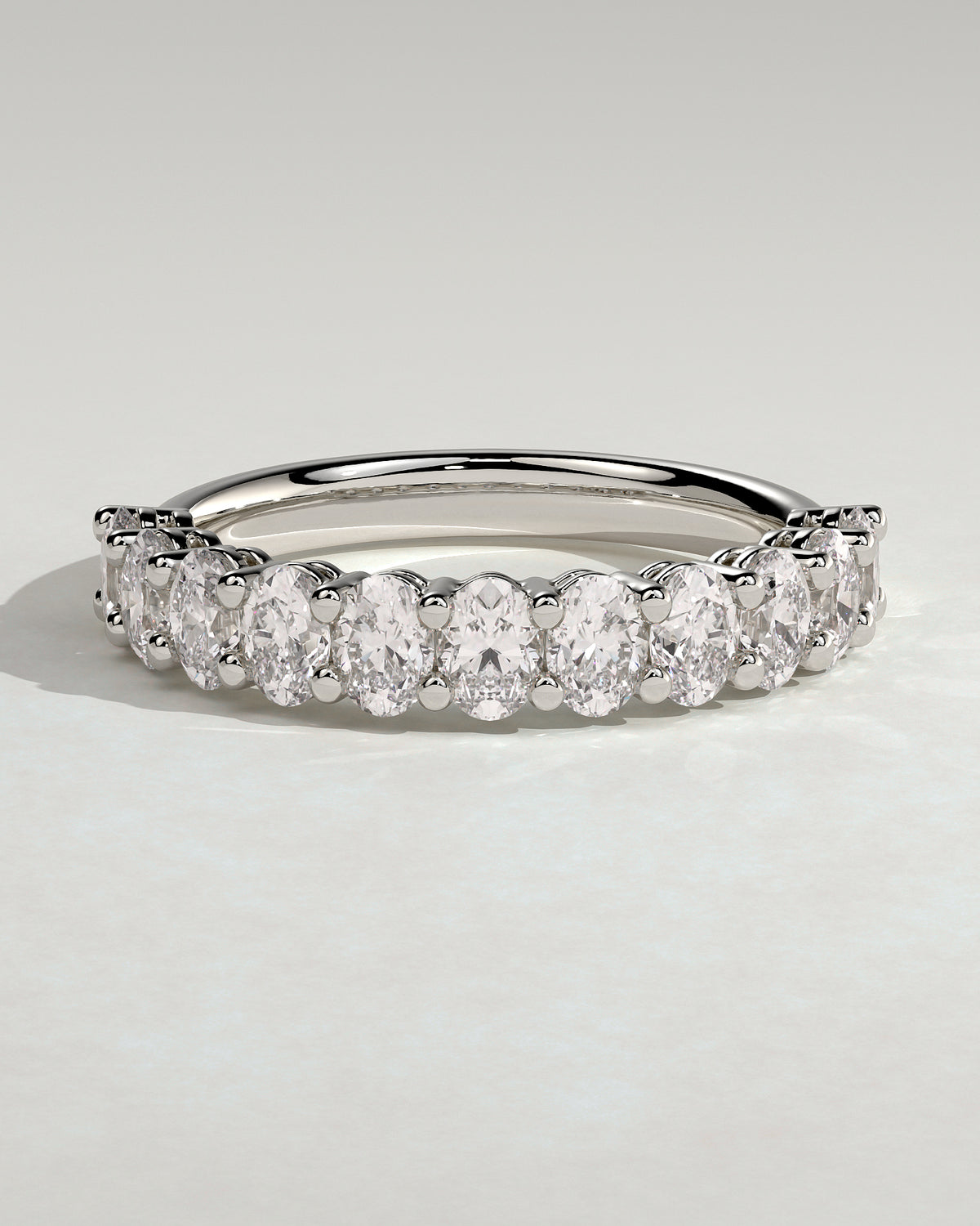 MET 0389 Women's Wedding Ring - White Gold - front view