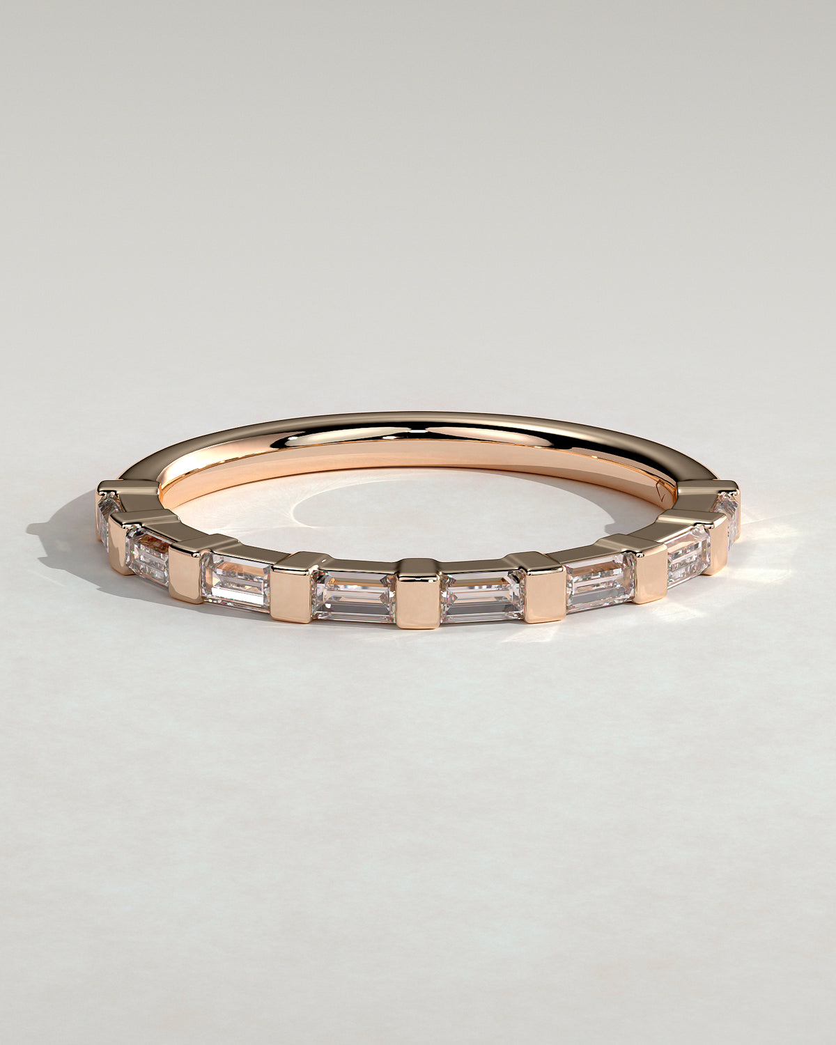 MET 0390 Women's Wedding Ring - Rose Gold - front view