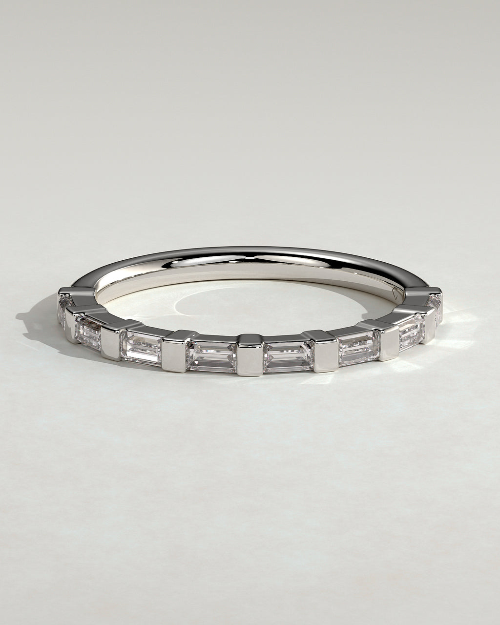 MET 0390 Women's Wedding Ring - White Gold - front view