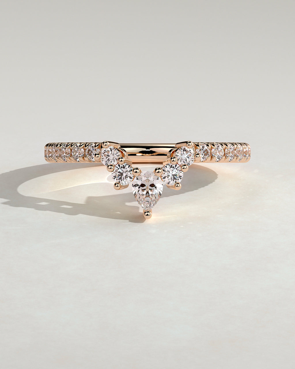 MET 0391 Women's Wedding Ring - Rose Gold - front view