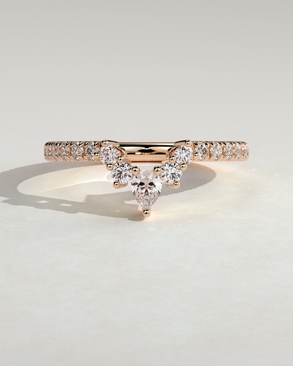 MET 0391 Women's Wedding Ring - Rose Gold - front view