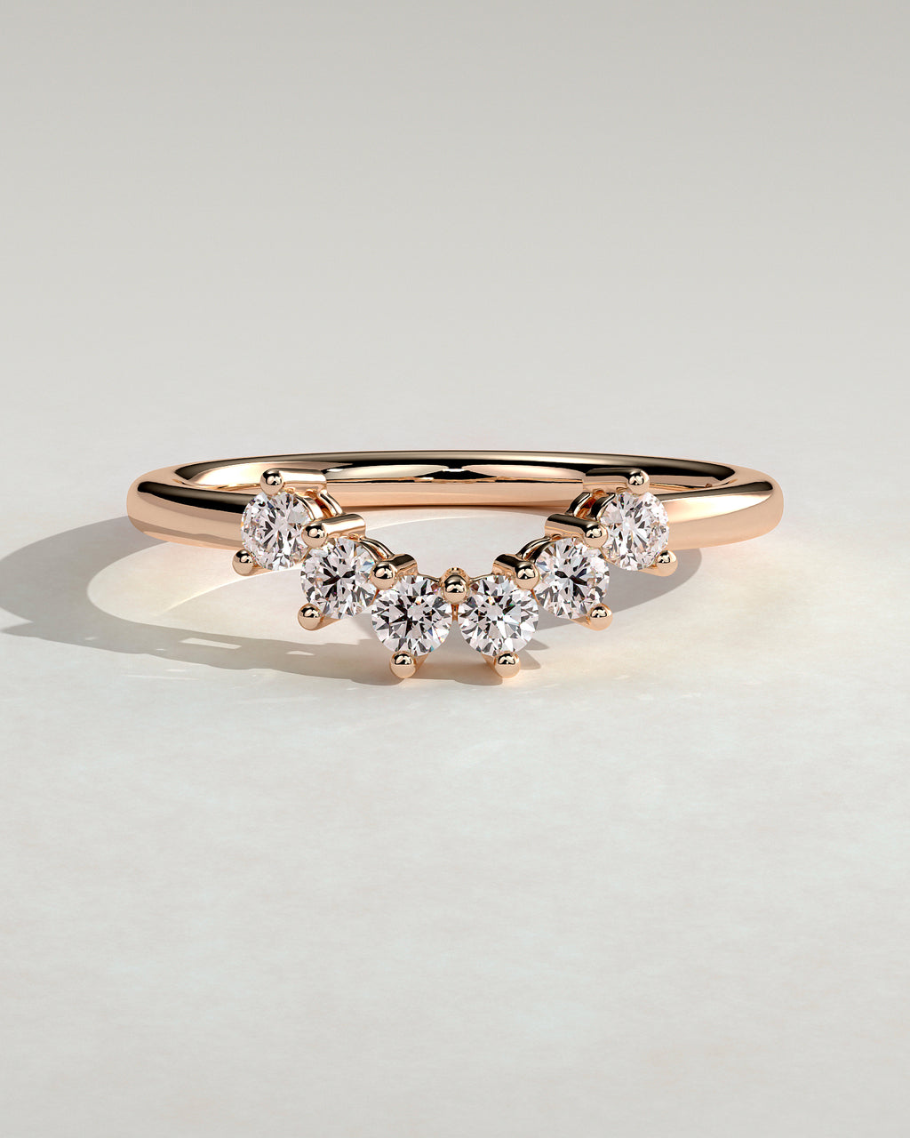 MET 0392 Women's Wedding Ring - Rose Gold - front view