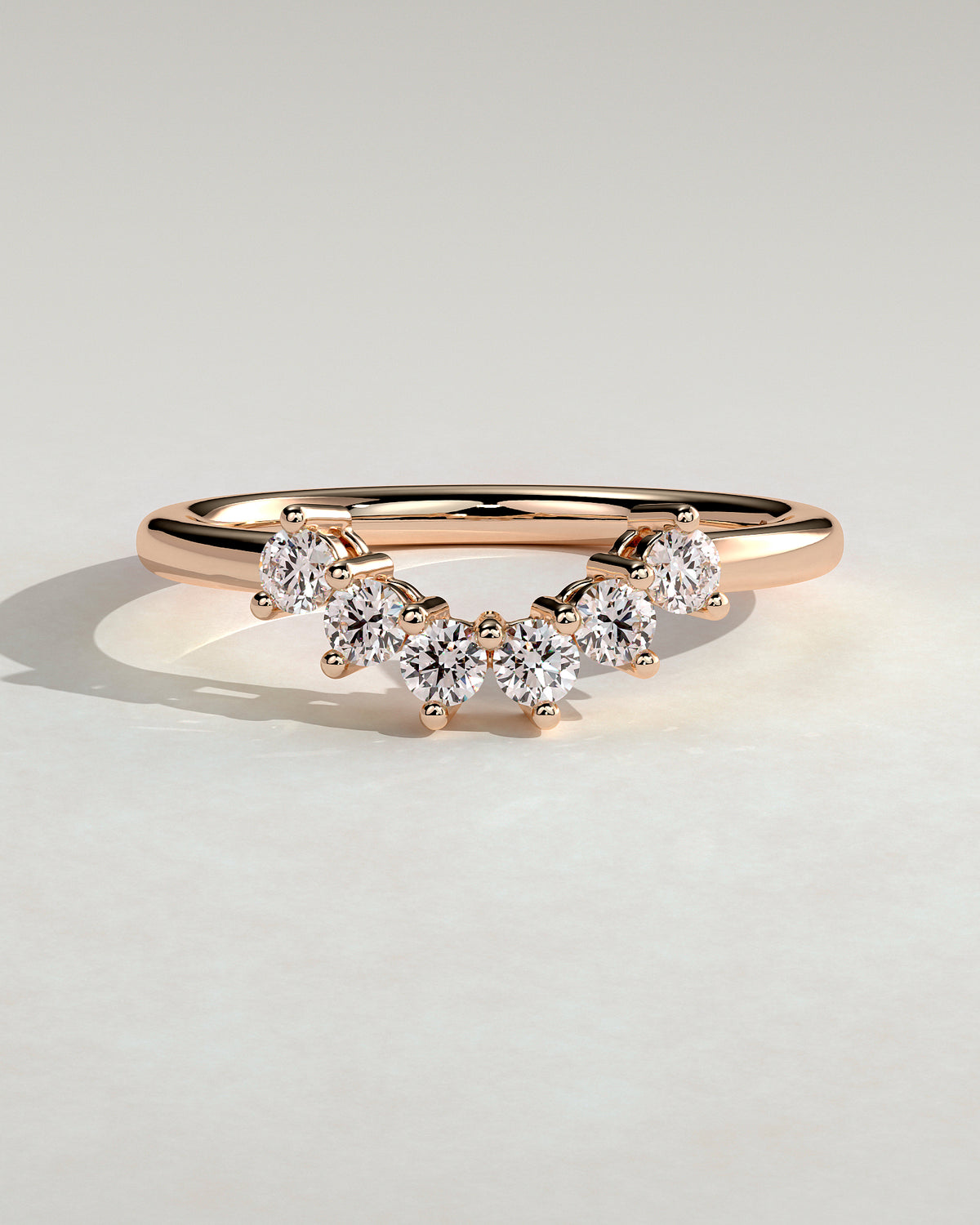 MET 0392 Women's Wedding Ring - Rose Gold - front view