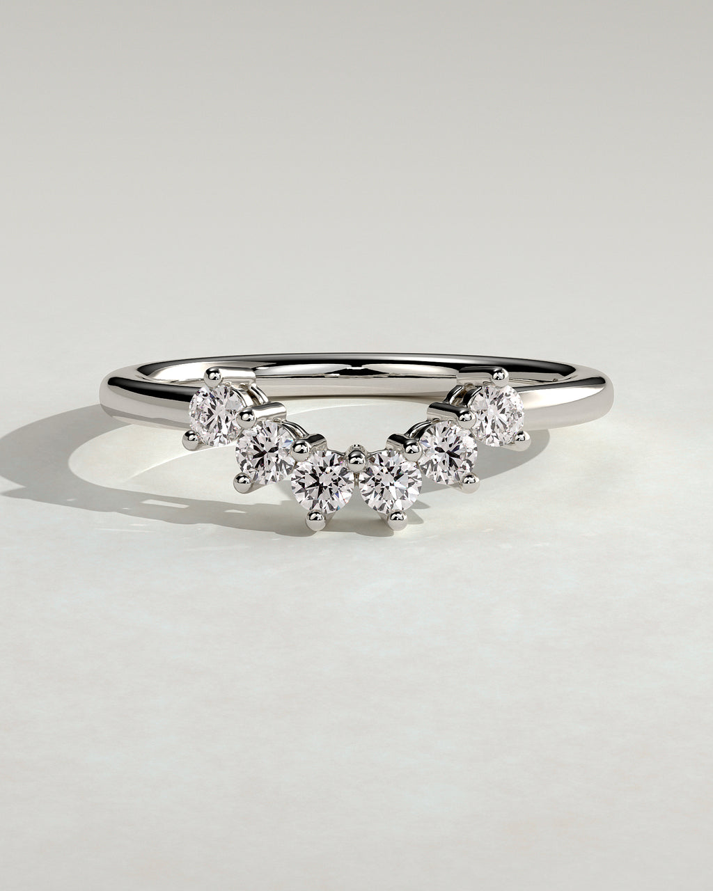 MET 0392 Women's Wedding Ring - White Gold - front view