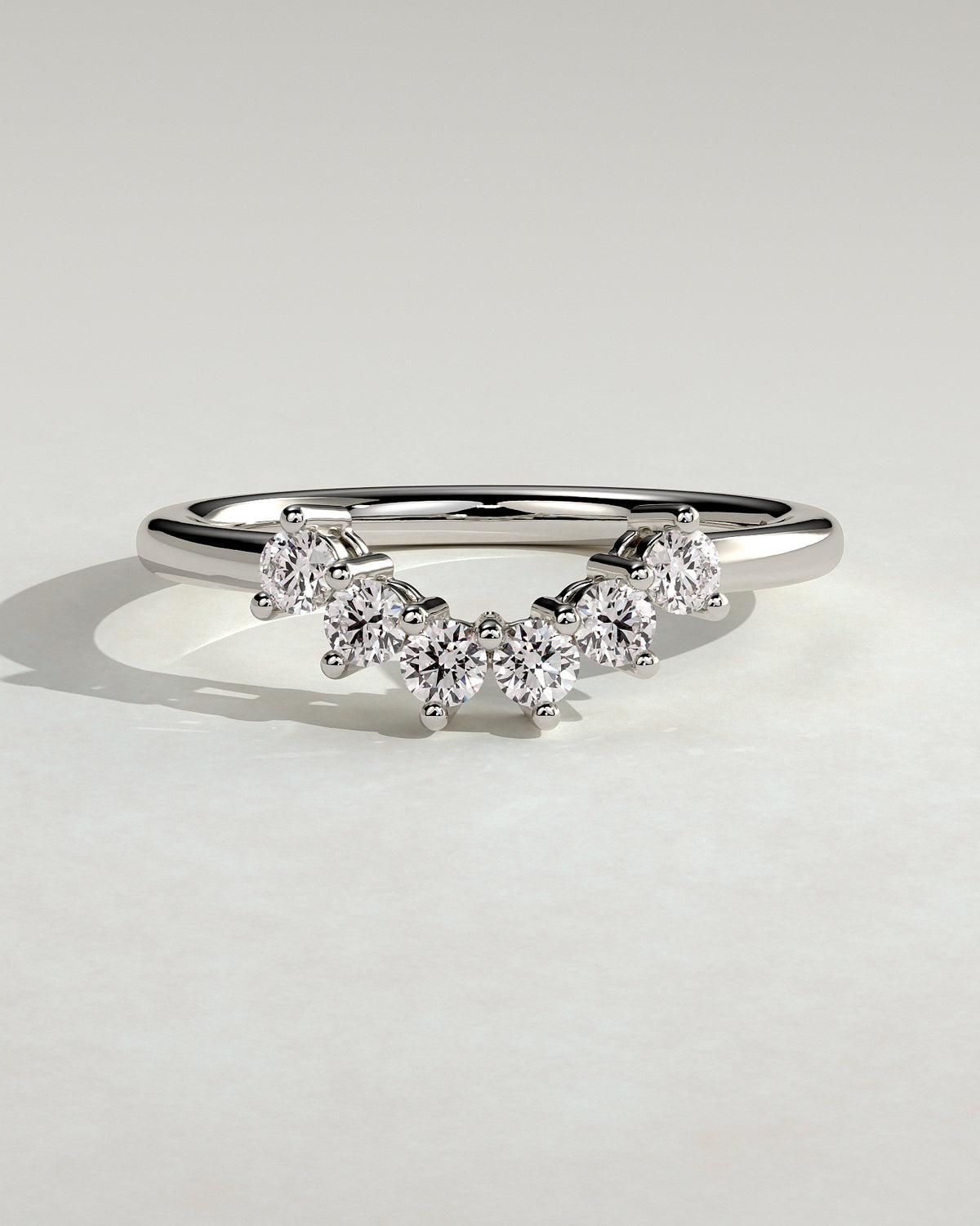 MET 0392 Women's Wedding Ring - White Gold - front view