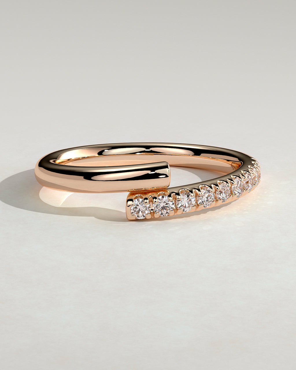 MET 0393 Women's Wedding Ring - Rose Gold - front view