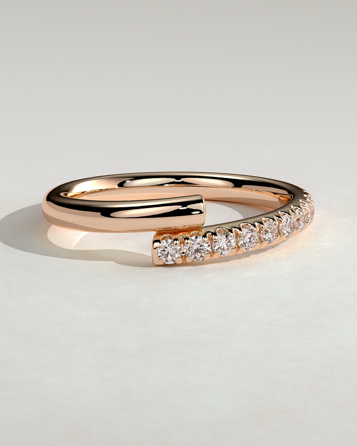 MET 0393 Women's Wedding Ring - Rose Gold - front view