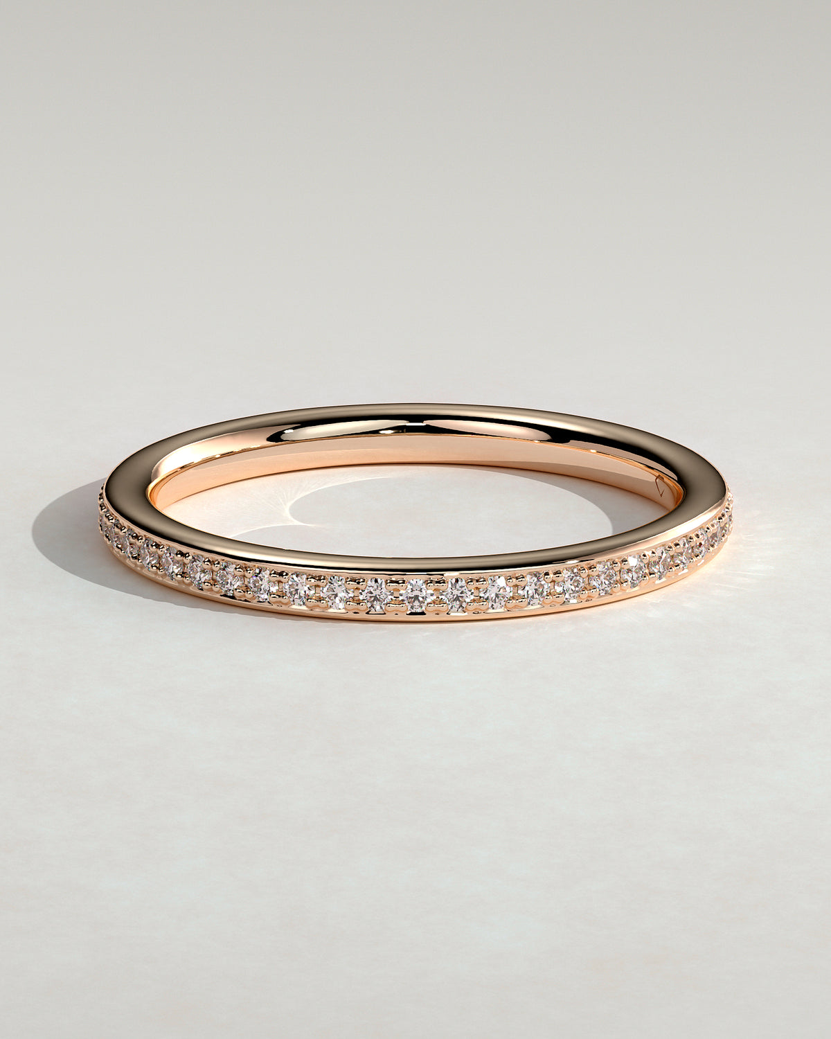 MET 0394 Women's Wedding Ring - Rose Gold - front view