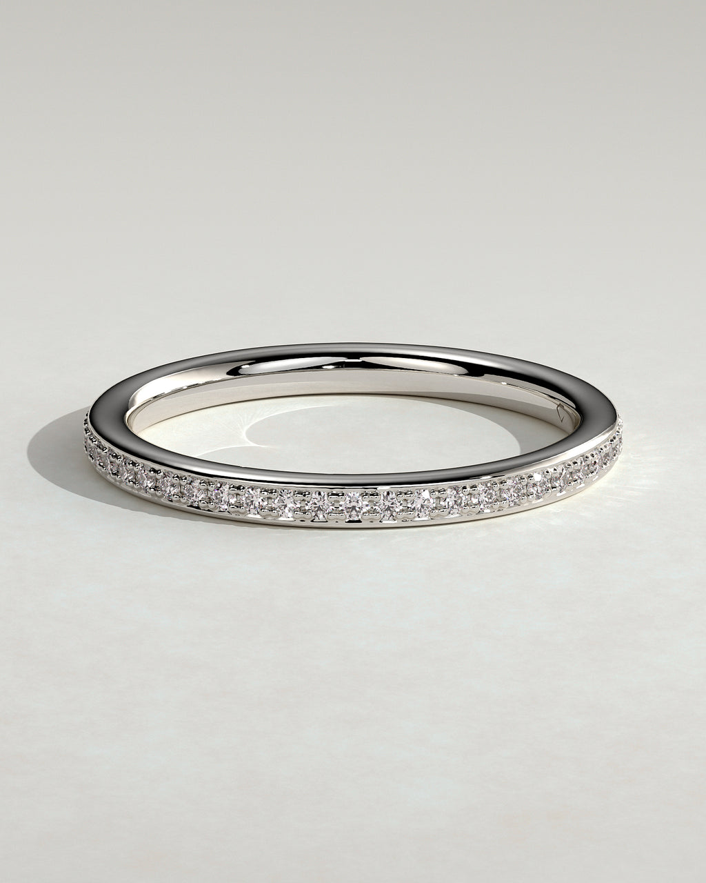 MET 0394 Women's Wedding Ring - White Gold - front view