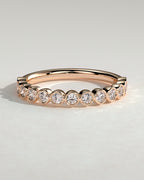 MET 0396 Women's Wedding Ring - Rose Gold - front view