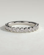 MET 0396 Women's Wedding Ring - White Gold - front view