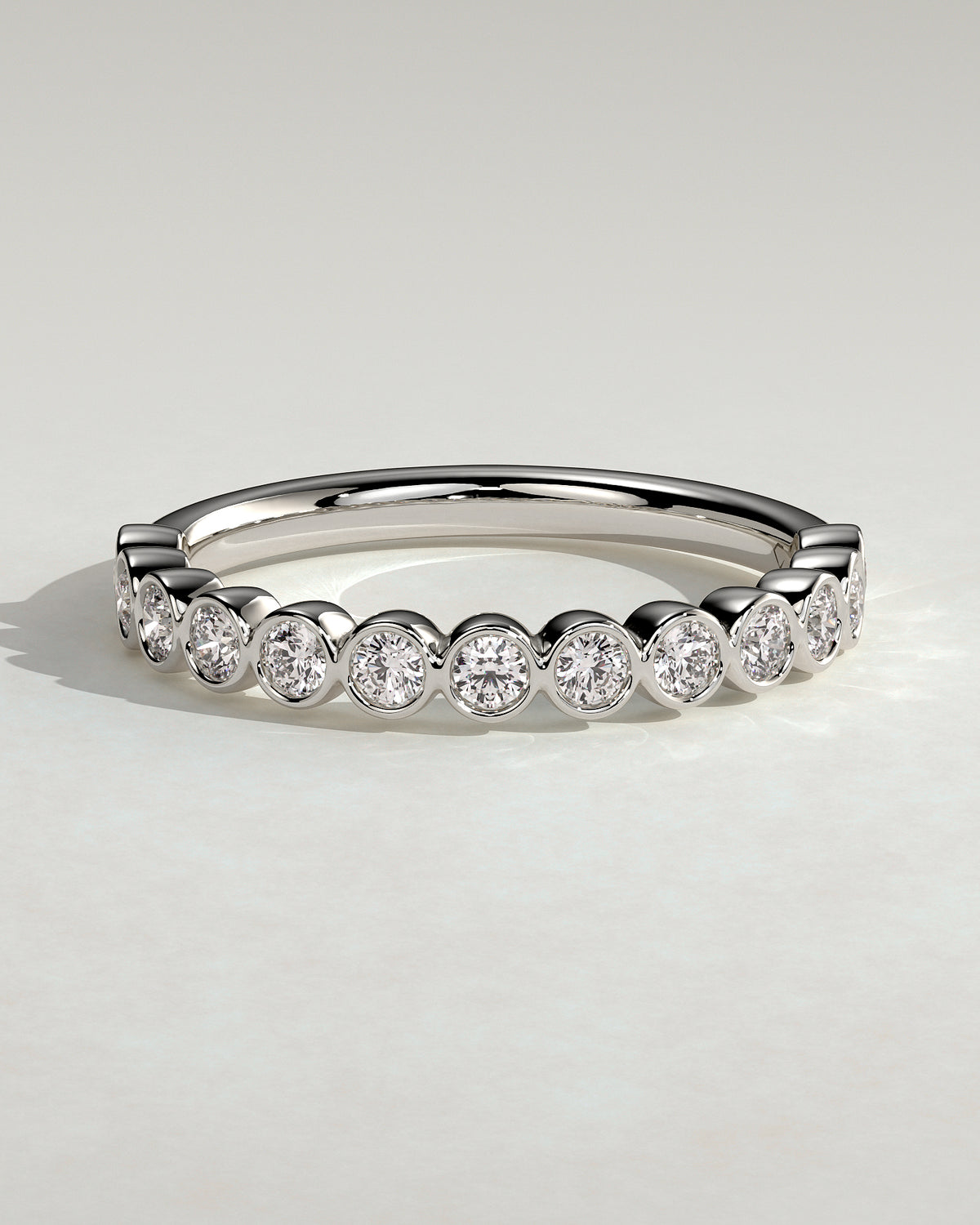 MET 0396 Women's Wedding Ring - White Gold - front view