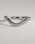 MET 0397 Women's Wedding Ring - White Gold - front view