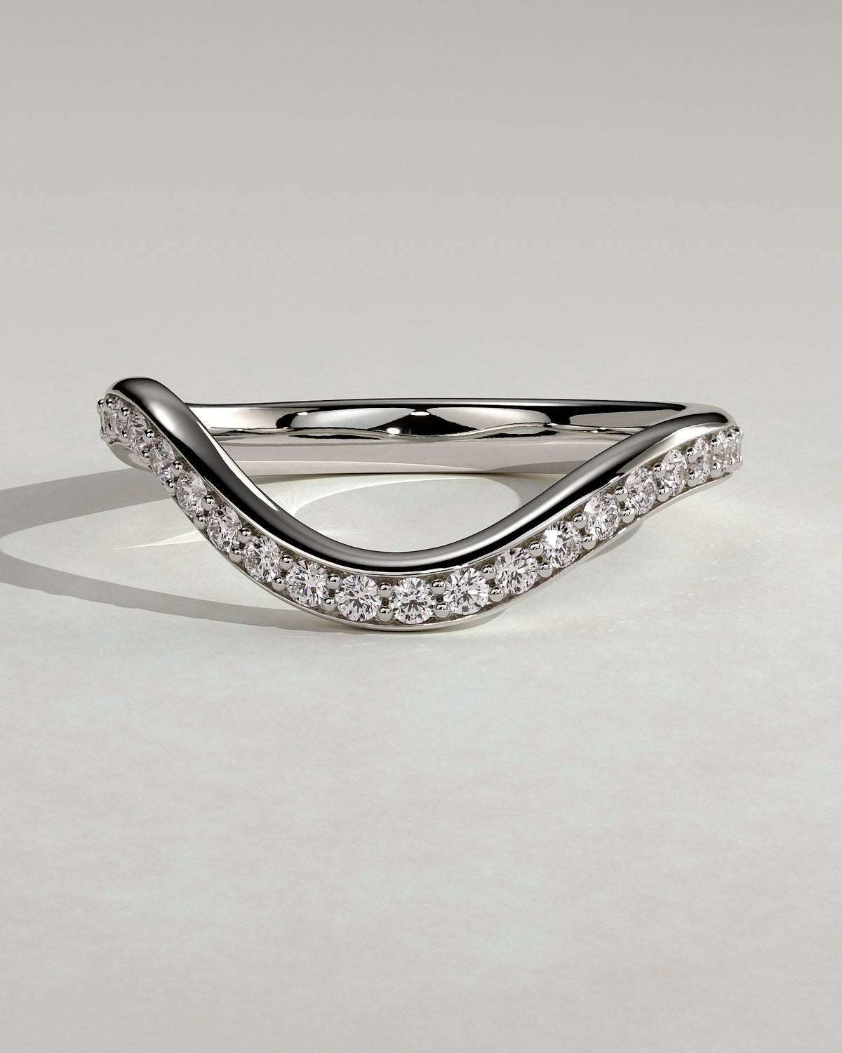 MET 0397 Women's Wedding Ring - White Gold - front view