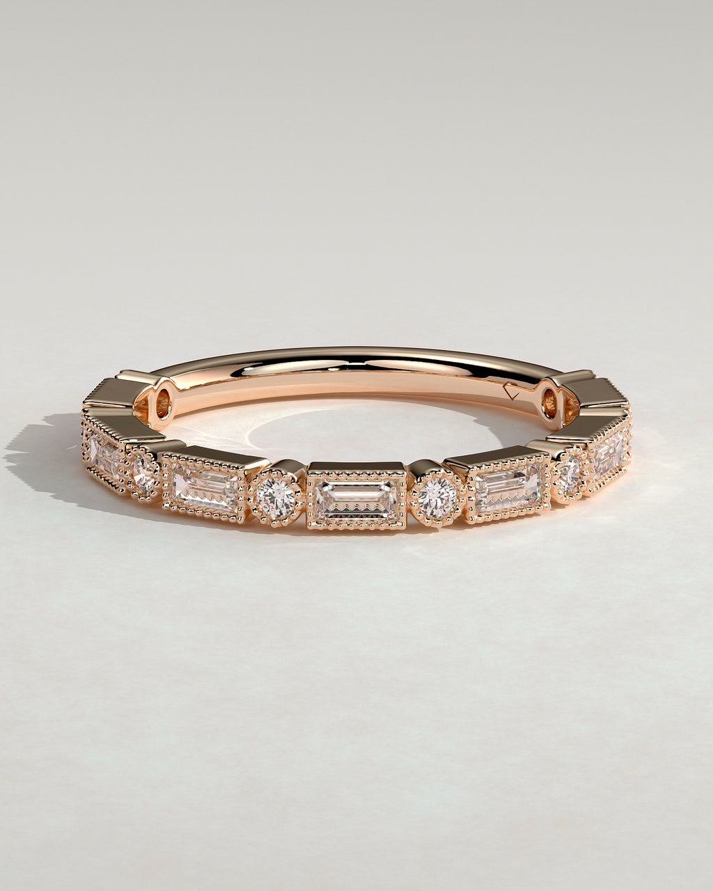 MET 0398 Damen-Ehering - Roségold - Vorderansicht