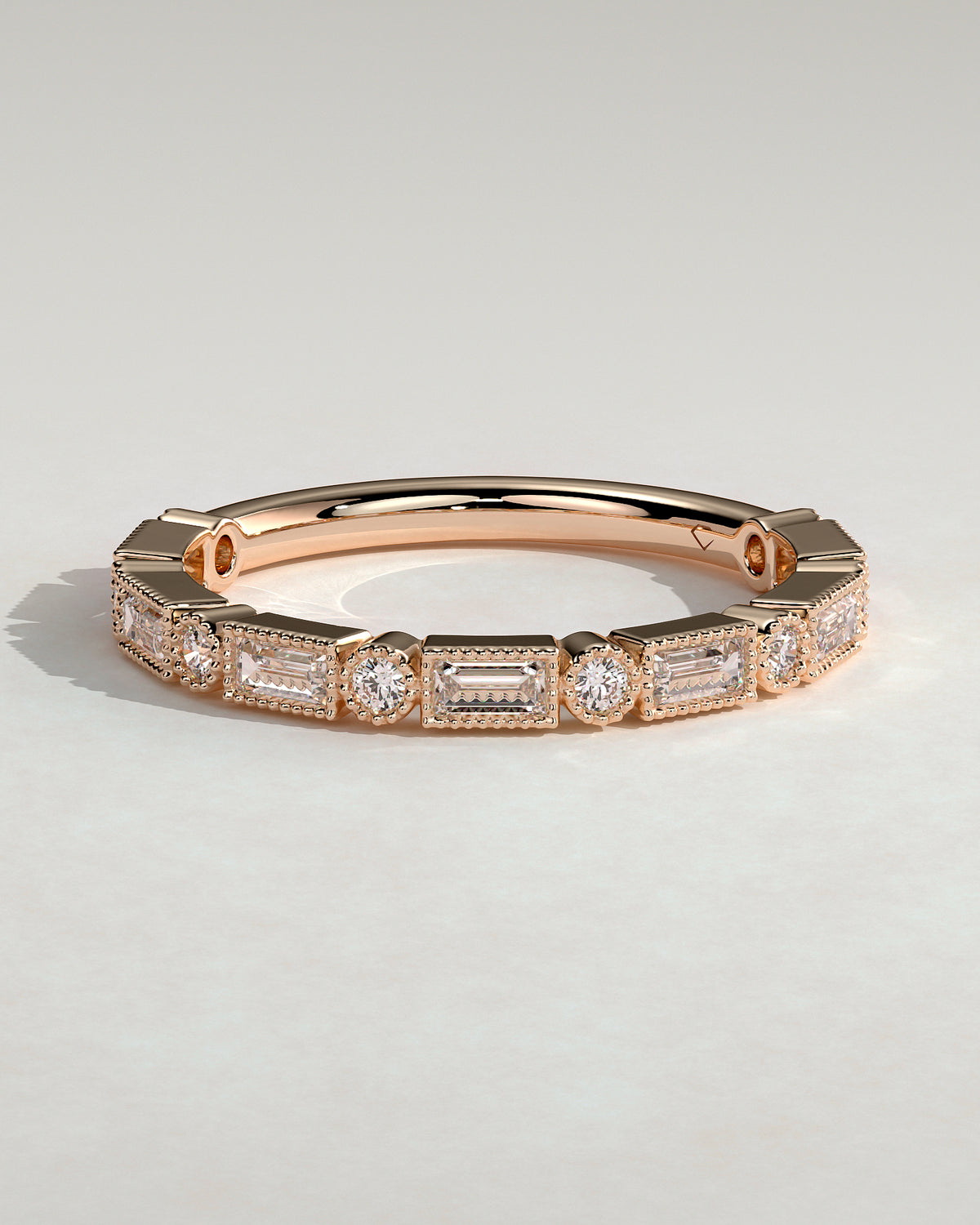 MET 0398 Women's Wedding Ring - Rose Gold - front view