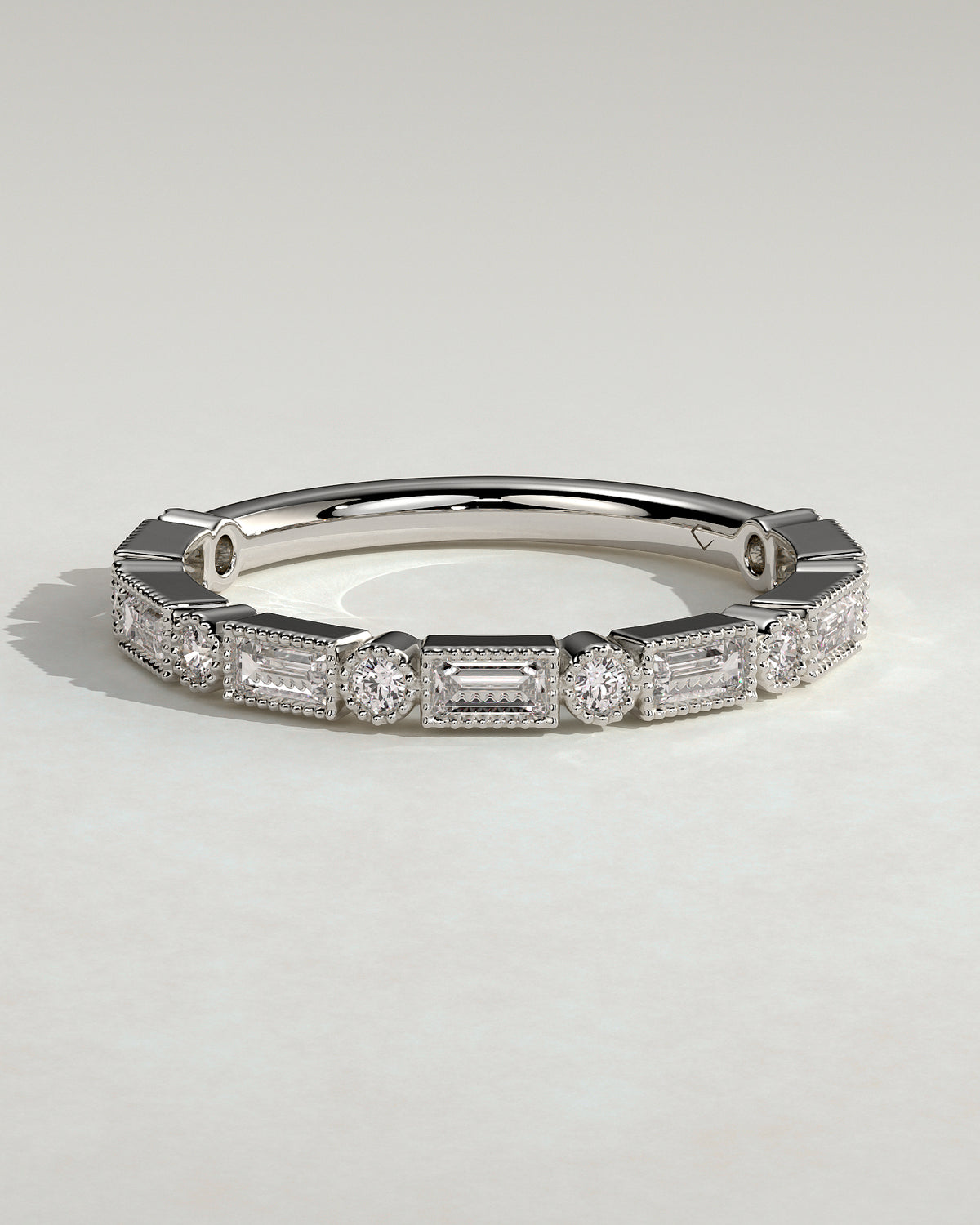 MET 0398 Women's Wedding Ring - White Gold - front view