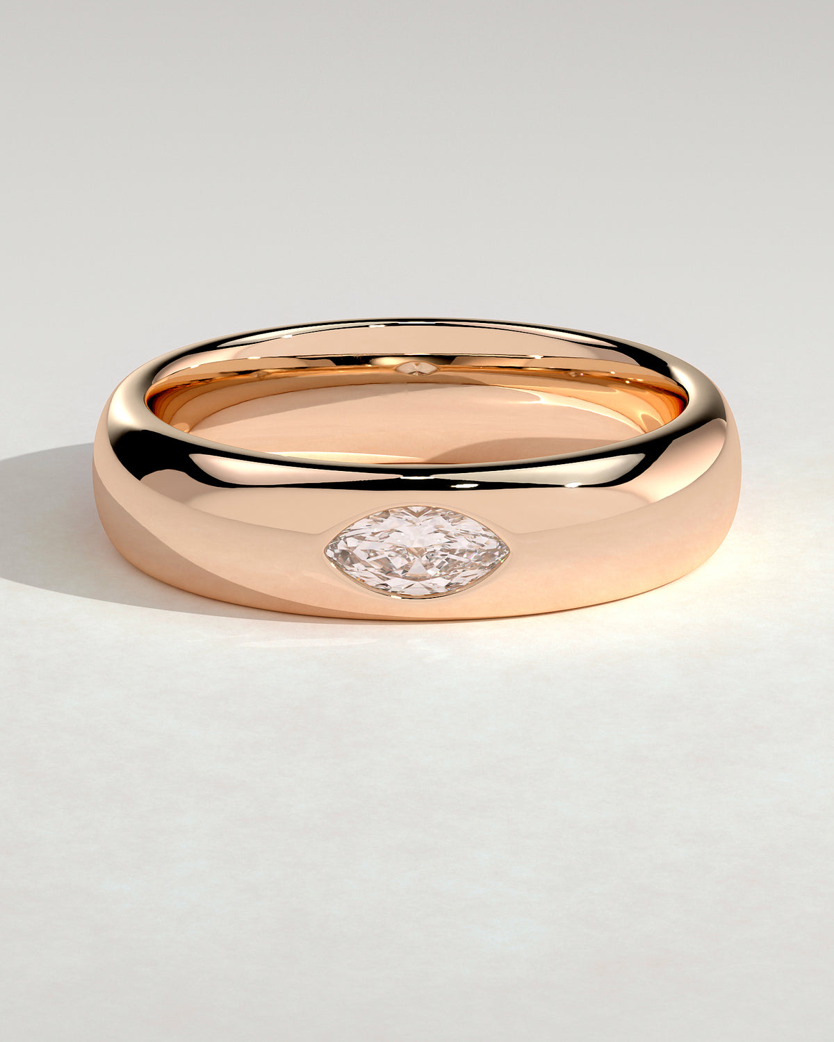 MET 0401 Women's Wedding Ring - Rose Gold - front view