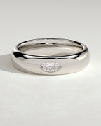 MET 0401 Women's Wedding Ring - White Gold - front view