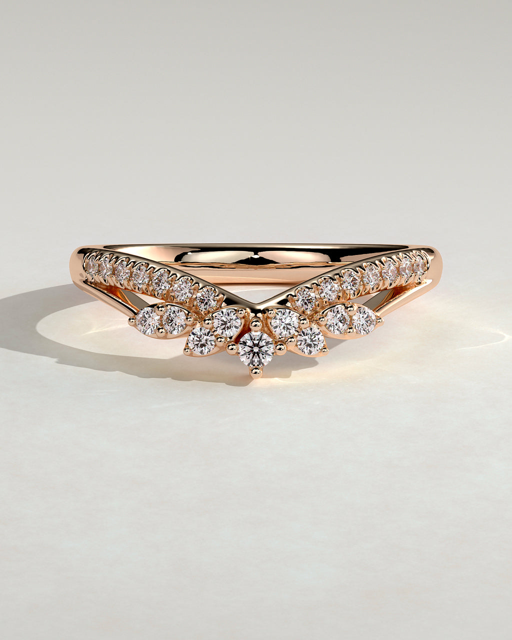 MET 0402 Women's Wedding Ring - Rose Gold - front view