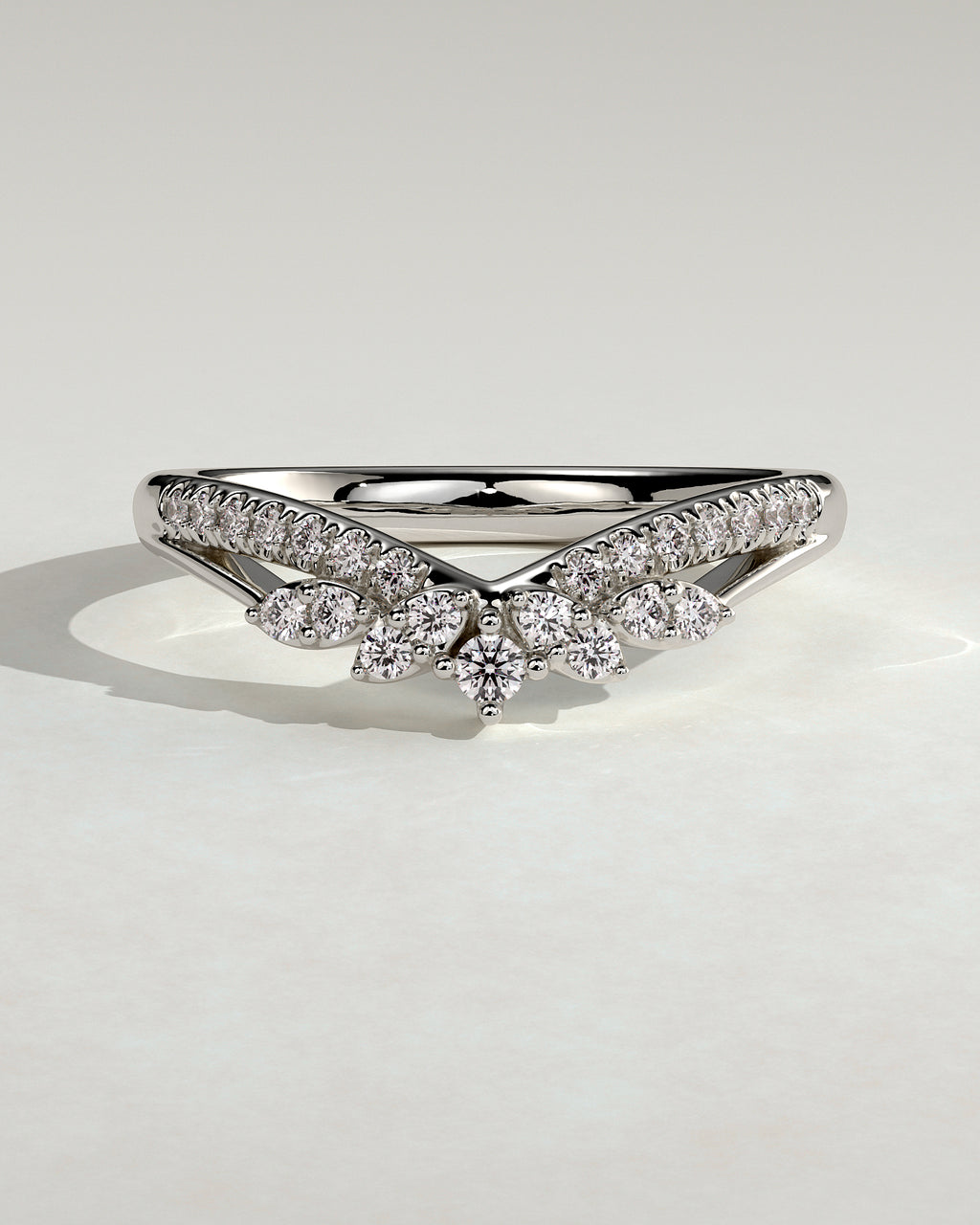 MET 0402 Women's Wedding Ring - White Gold - front view