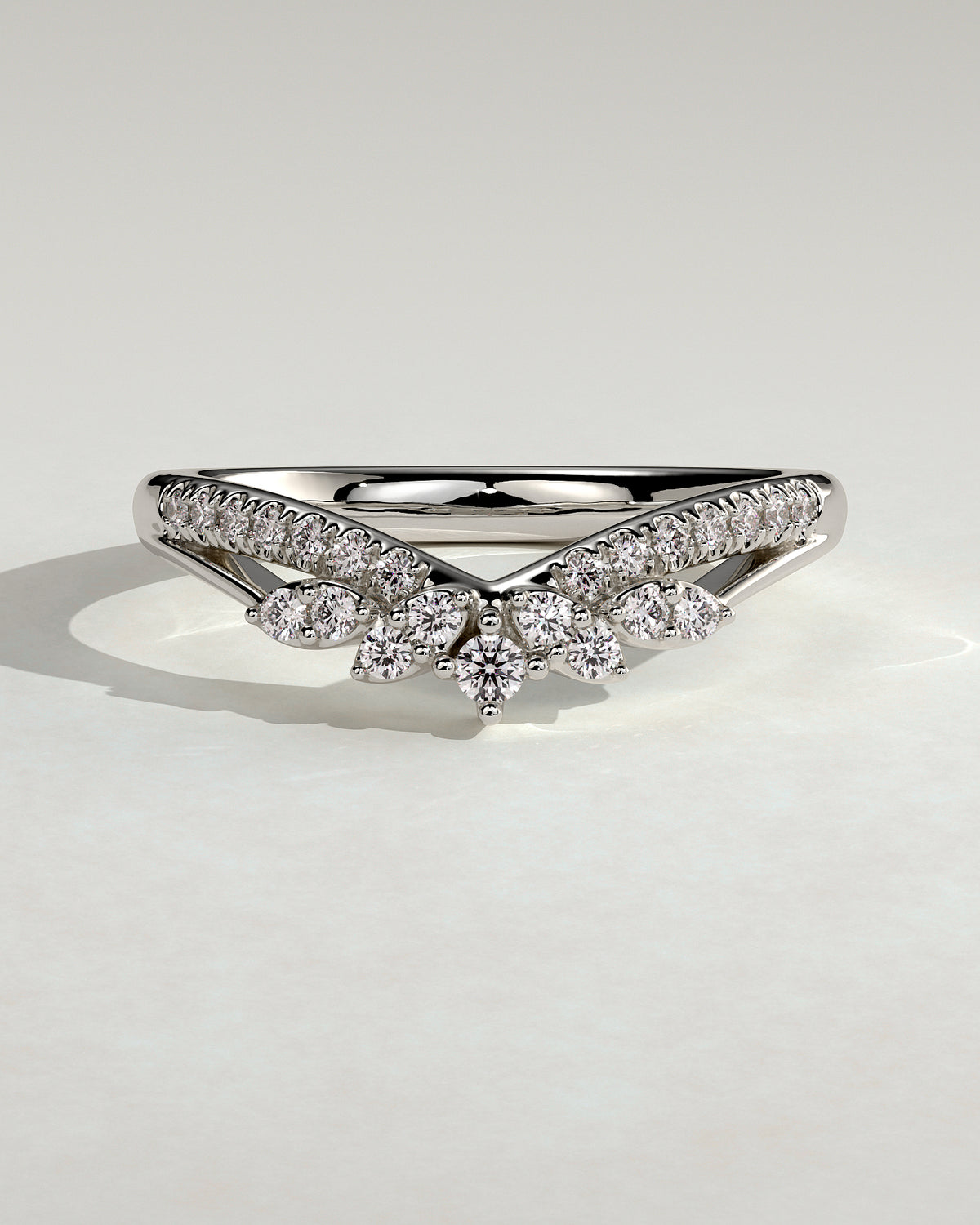 MET 0402 Women's Wedding Ring - White Gold - front view