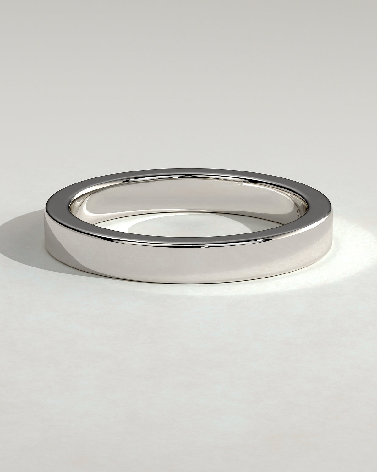 MET 0403 Women's Wedding Ring - White Gold - front view
