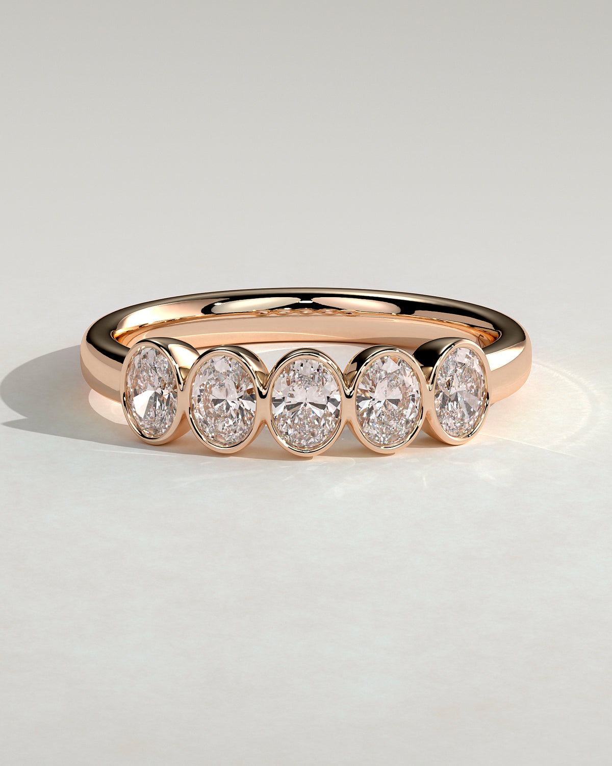 MET 0404 Women's Wedding Ring - Rose Gold - front view