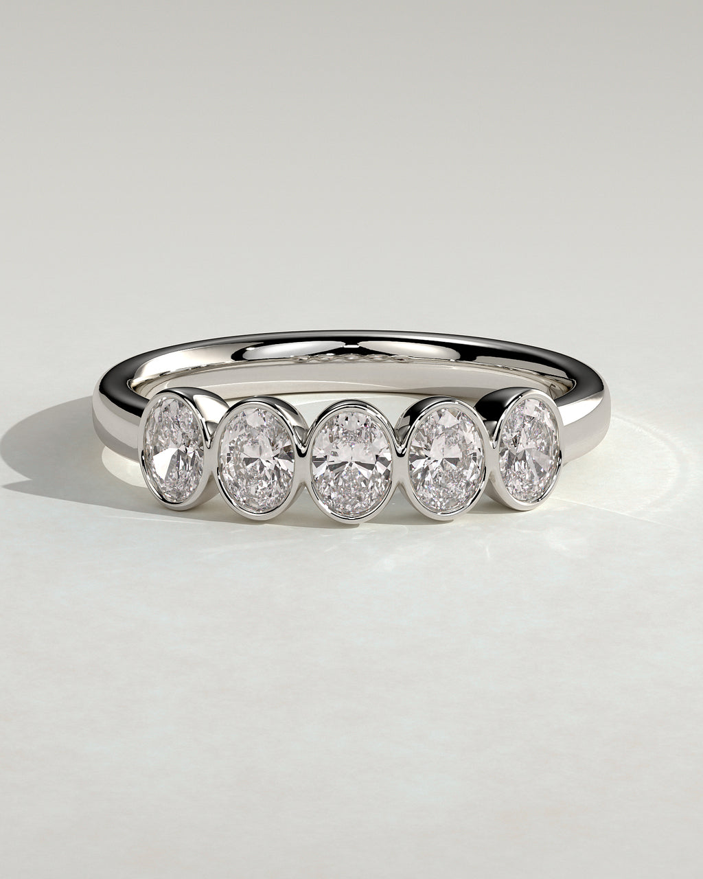 MET 0404 Women's Wedding Ring - White Gold - front view