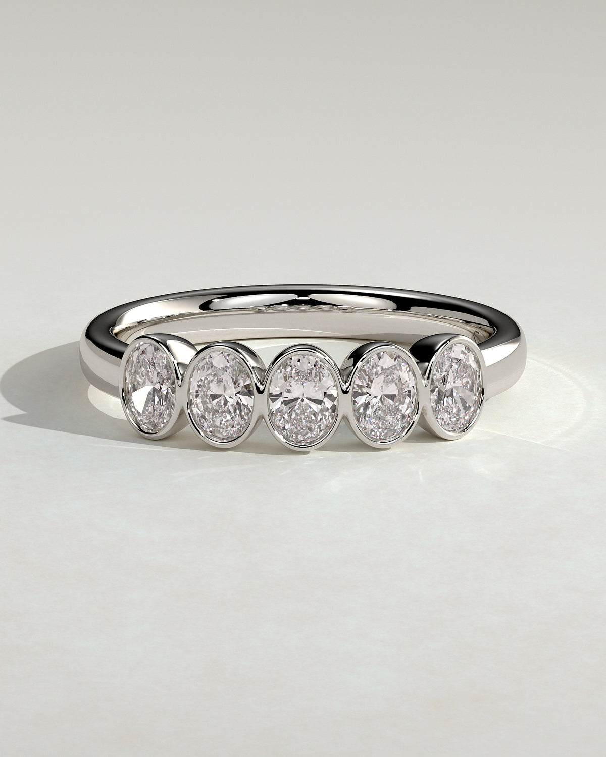 MET 0404 Women's Wedding Ring - White Gold - front view